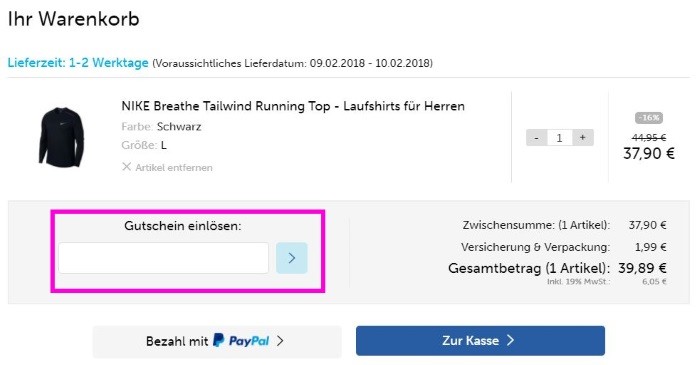 So lösen Sie einen 21run Gutschein ein